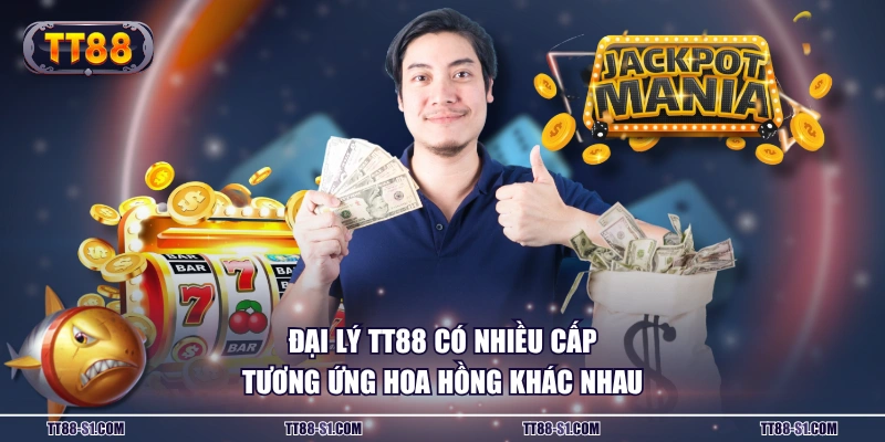 Đại lý TT88 có nhiều cấp tương ứng hoa hồng khác nhau